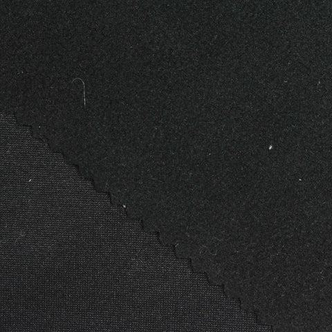 100% Polyester Fleece Fabric, 275 gsm, 165 cm — Black