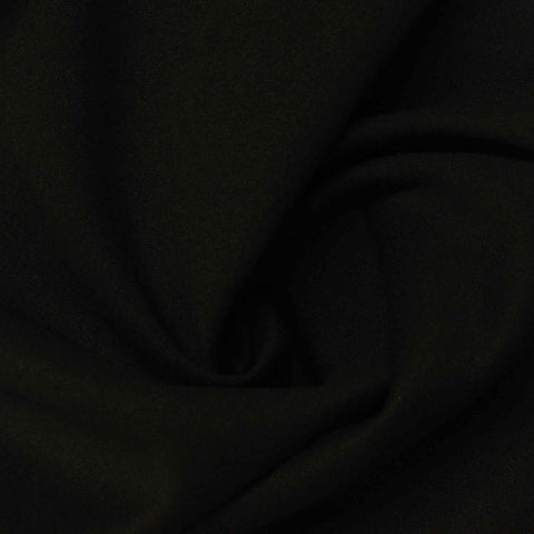 Polyester Stretch Scuba Knit Fabric, 235 gsm, 145 cm — Black