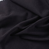 Polyester Stretch Linen-Look Fabric, 174 gsm, 165 cm — Black — photo 2