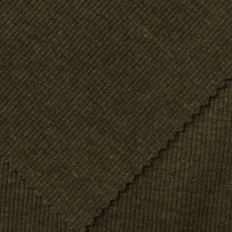 Rib Knit Fabric, 420 gsm, 125 cm — Green, ref EF-221324