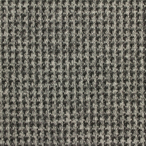 Black Houndstooth Knit, Polyester, 262 gsm
