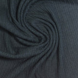 Viscose Stretch Rib Knit Fabric, 220 gsm, 160 cm — Navy — photo 2