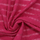 Pink Horizontal-Stripe Rib Knit, Polyester — photo 2