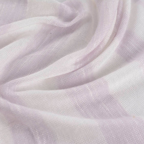 Heathered Lavender Horizontal-Stripe Chunky Knit, Poly-Acrylic