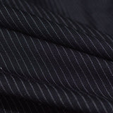 White Vertical-Pinstripe Interlock Knit, Viscose-Nylon — photo 2