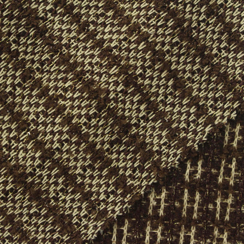 Dark Brown Grid Bouclé, Polyester