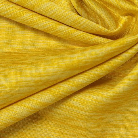 Yellow Marl Jersey Knit, Polyester, 150 gsm