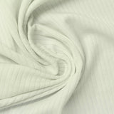 Tencel Lyocell Stretch Rib Knit Fabric, 200 gsm, 155 cm — White — photo 2