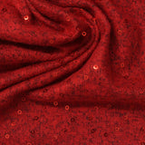 Red Sequins Jersey Knit, Viscose-Poly — photo 2