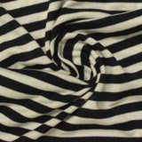 Black Horizontal-Stripe Rib Knit, Poly-Viscose — photo 2