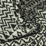 Black Geometric-Zigzag Jacquard, Polyester — photo 2