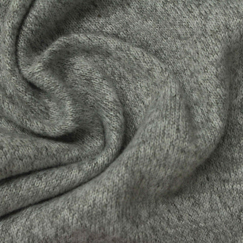 Heather Grey Marl Chunky Knit, Polyester, 250 gsm