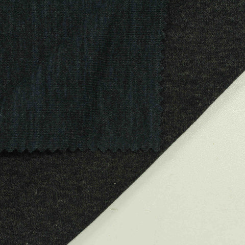 Blue Marl Scuba Knit, Cotton-Poly, 265 gsm