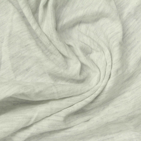 Light Grey Marl Jersey Knit, Cotton-Poly, 145 gsm