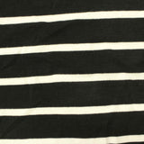 Black Diagonal-Stripe Jersey Knit, Viscose — photo 2