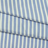 Blue Vertical-Stripe Woven, Polyester — photo 2