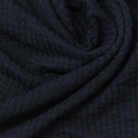 Polyester Viscose Stretch Crepe Fabric, 160 gsm, 167 cm — Navy