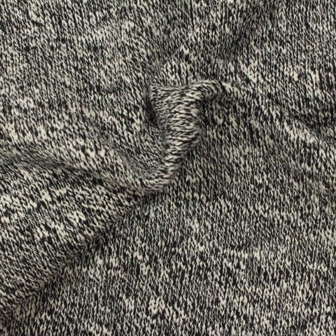 Black Marl Chunky Knit, Poly-Acrylic, 416 gsm