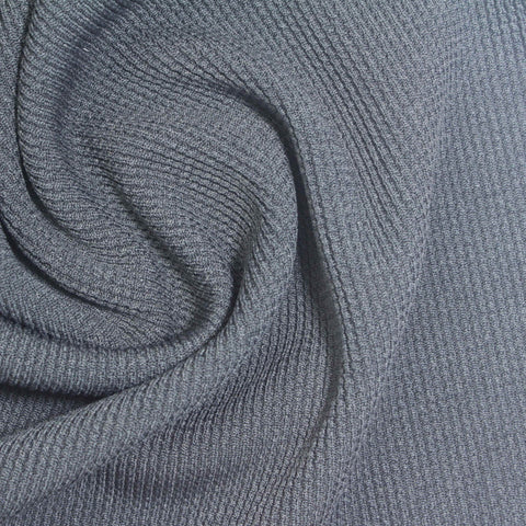 Polyester Stretch Rib Knit Fabric, 290 gsm, 160 cm — Grey