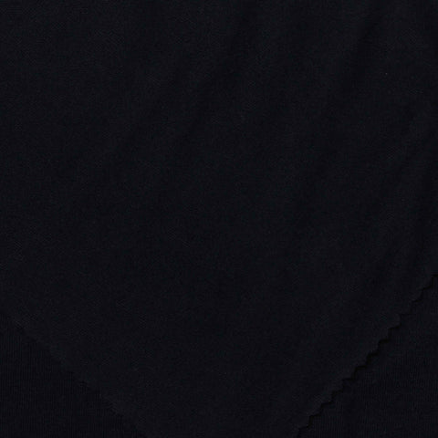 Viscose Stretch Jersey Knit Fabric, 155 gsm, 155 cm — Black