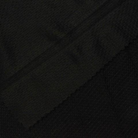 Jacquard 100% Polyester Knit Fabric, 200 gsm, 165 cm — Black