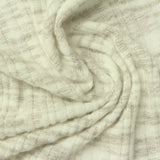 Jacquard Brushed Polyester Viscose Stretch Rib Knit Fabric, 260 gsm, 155 cm — Beige — photo 2