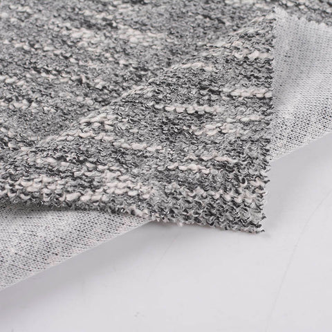 Grey Heather Chunky Knit, Poly-Cotton