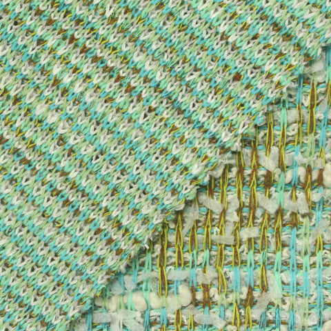 Brown-Yellow Lines Bouclé, Polyester