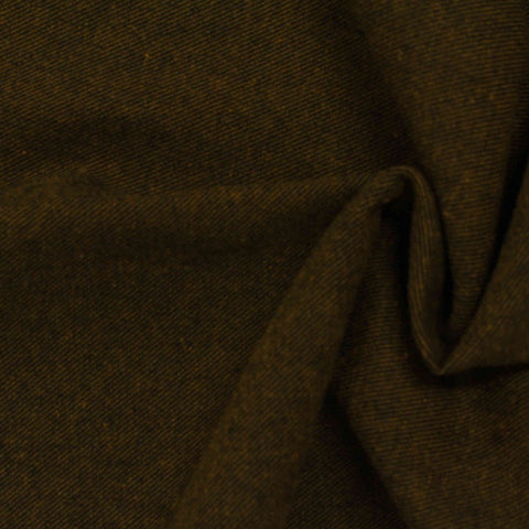 Dark Brown Marl Twill, Cotton-Poly