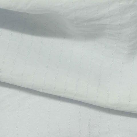 White Vertical-Stripe Crepe, Poly-Nylon
