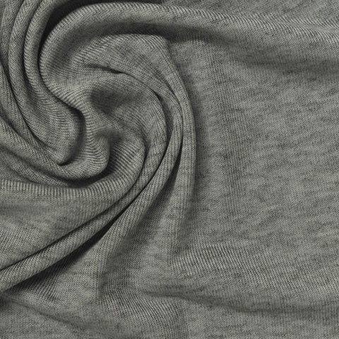 Grey Marl Rib Knit, Tencel Lyocell