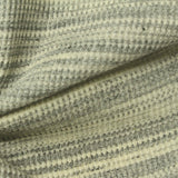 Marled Grey Horizontal-Stripe Waffle Knit, Cotton-Poly — photo 2