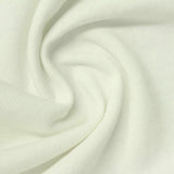 Brushed Cotton Polyester French Terry Fabric, 280 gsm — White — photo 2