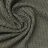 Polyester Viscose Stretch Waffle Knit Fabric, 200 gsm, 163 cm — Green — photo 2