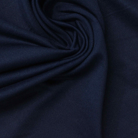 Polyester Stretch French Terry Fabric, 230 gsm, 150 cm — Navy, ref EF-260205