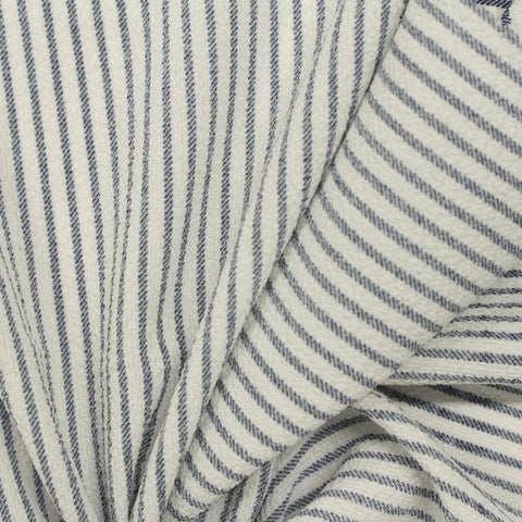Navy Stripe Chiffon, Polyester