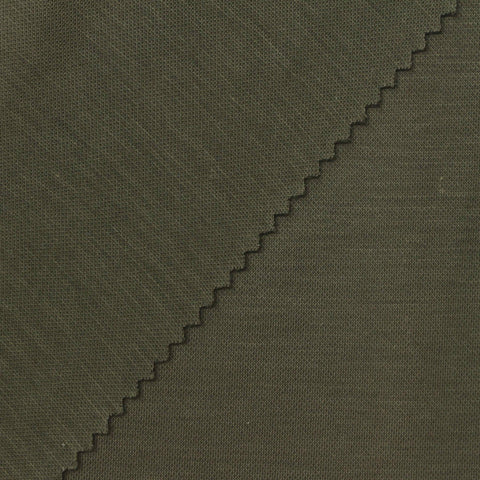 Tencel Lyocell Stretch Piqué Knit Fabric, 240 gsm, 160 cm — Khaki