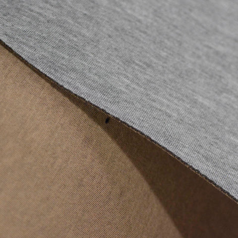 Heather Grey Marl Jersey Knit, Cotton-Viscose