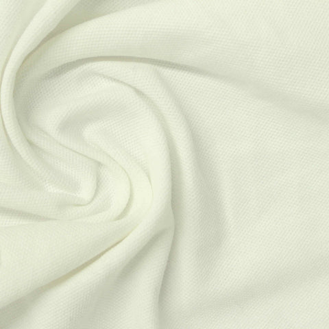 Cotton Stretch Piqué Knit Fabric, 200 gsm, 175 cm — Beige