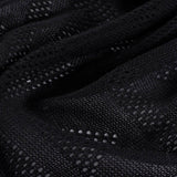 Jacquard 100% Polyester Chunky Knit Fabric, 160 gsm, 165 cm — Black — photo 2