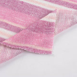 Pink Vertical-Stripe Chunky Knit, Viscose-Poly — photo 2