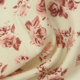 Pink Roses Woven, Viscose-Nylon — photo 2