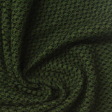Polyester Viscose Stretch Waffle Knit Fabric, 220 gsm, 170 cm — Green — photo 2