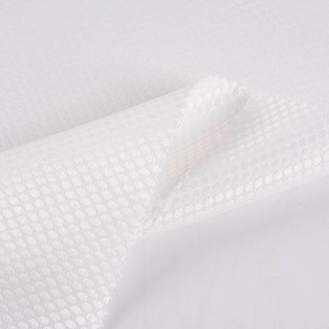 White Tone-on-Tone Square Jacquard, Polyester