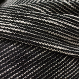 White Horizontal-Stripe Chunky Knit, Poly-Cotton — photo 2