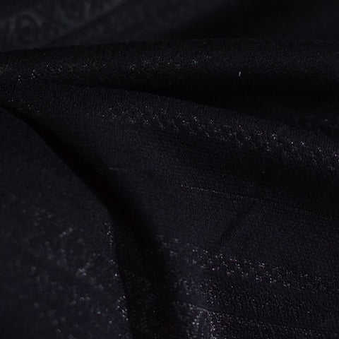 Black Horizontal-Stripe Jacquard, Poly-Viscose, 150 cm, ref EF-5657