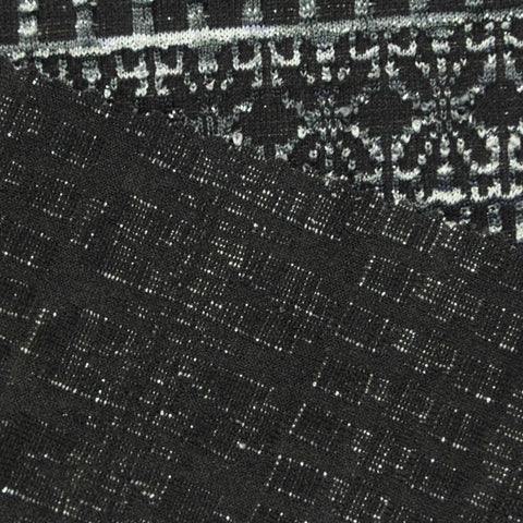 Black Abstract Jacquard, Polyester, 203 gsm