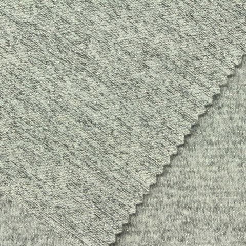 Grey Marl Chunky Knit, Viscose-Poly, 260 gsm, 150 cm