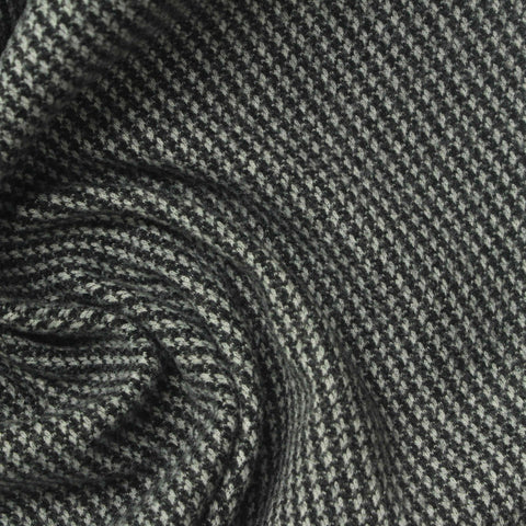 Dark Grey Geometric Interlock Knit, Polyester