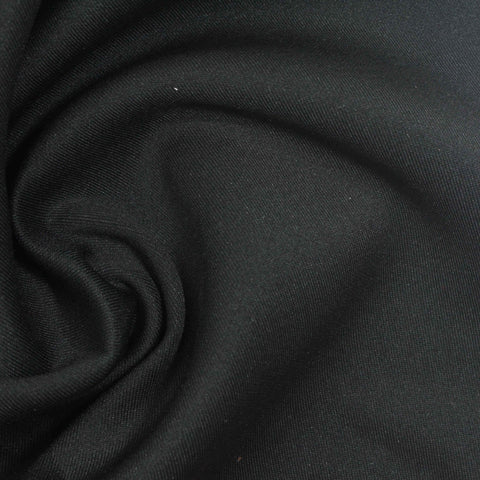 Polyester Stretch Scuba Knit Fabric, 300 gsm, 150 cm — Black